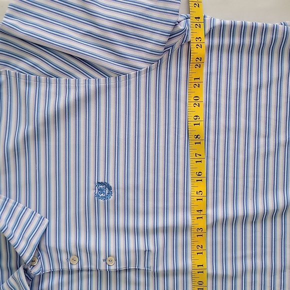 Peter Millar Summer Comfort Mens Striped Golf Polo Size XL - Picture 6 of 10